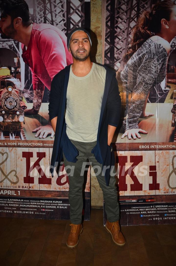 Varun Dhawan at Special Screening of 'Ki and Ka'