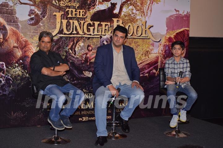 Siddharth Roy Kapur and Vishal Bharadwaj at Neel Sethi's International Tour for The Jungle Book