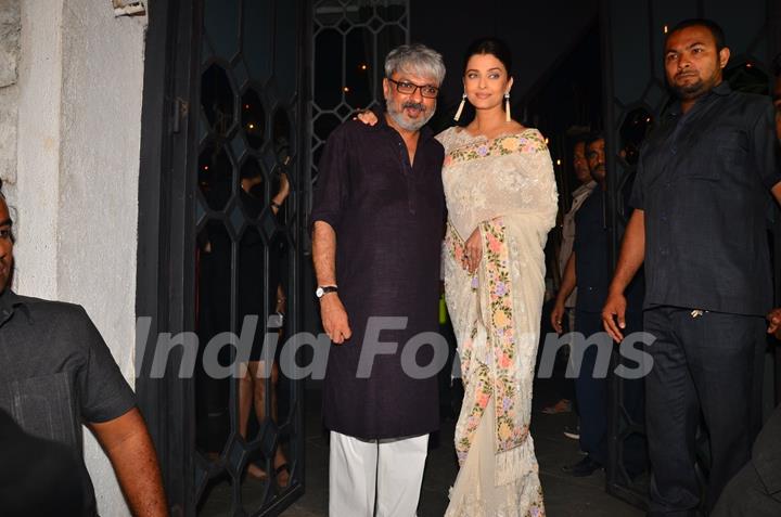 Aishwarya Rai Bachchan Poses with Sanjay Leela Bhansali at Party for Winning National Award