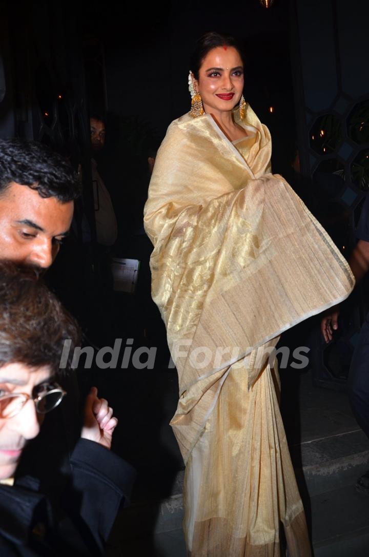 Rekha at Sanjay Leela Bhansali's Party for Winning National Award