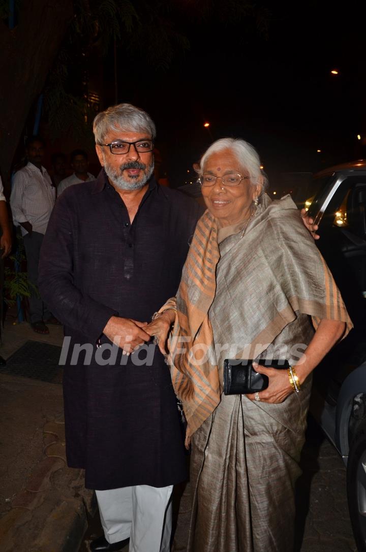 Sanjay Leela Bhansali with his mother at Party for Winning National Award