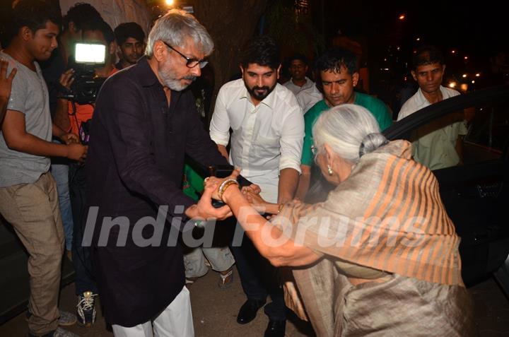 Sanjay Leela Bhansali with his mother at Party for Winning National Award
