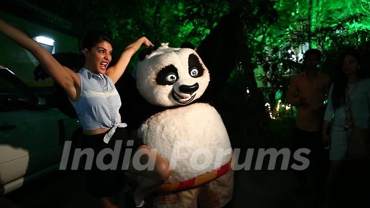 Jacqueline Fernandes Meets Kung Fu Panda's PO