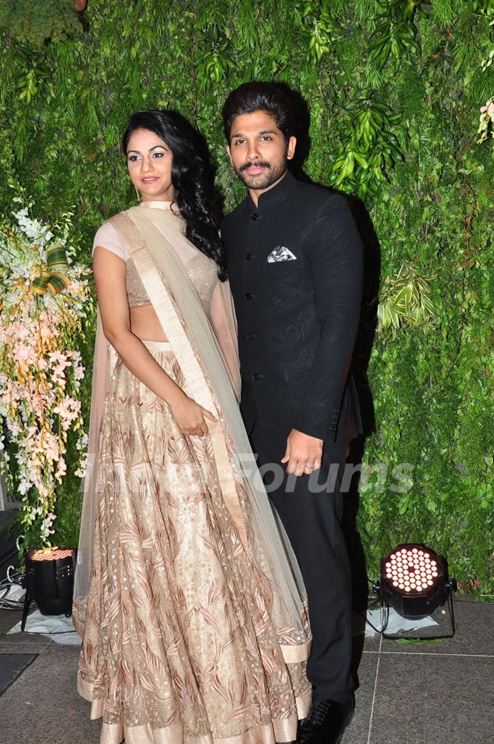 Allu Arjun with Wife at Chiranjeevi's Daughter Sreeja's Wedding!