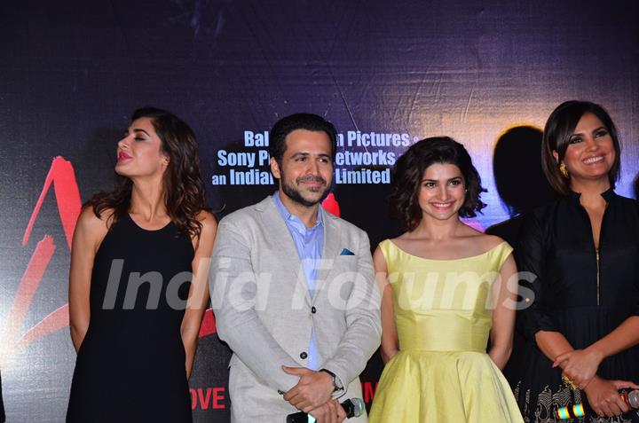 Emraan, Prachi and Lara are all smiles at Azhar Trailer Launch