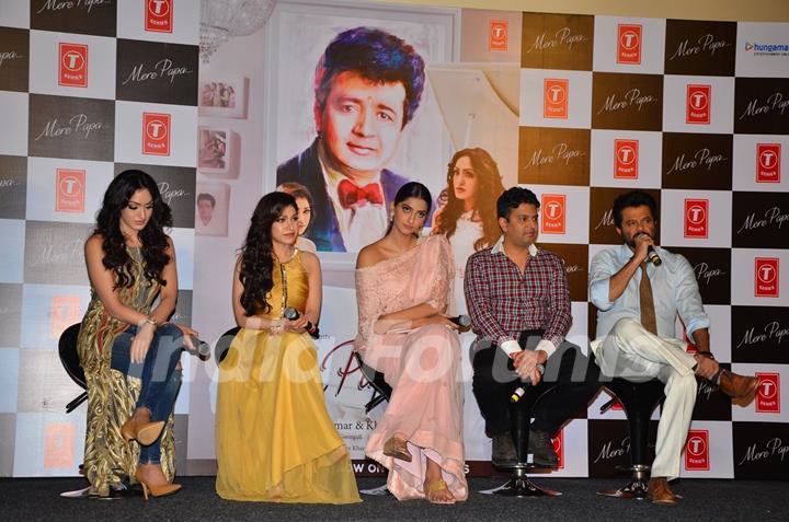 Anil Kapoor interacts with the audience at the Launch of Mere Papa album