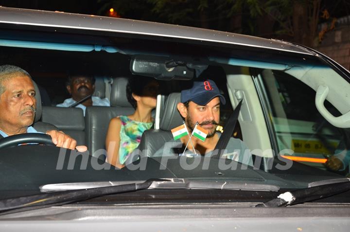 Aamir Khan and Kiran Rao at Aarti Shetty's Birthday Bash