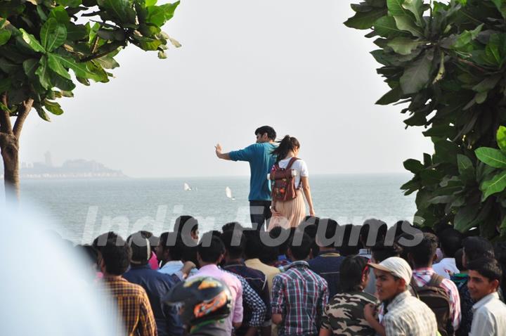 Shraddha Kapoor and Aditya Roy Kapur Snapped Shooting for the film 'OK Jaanu'