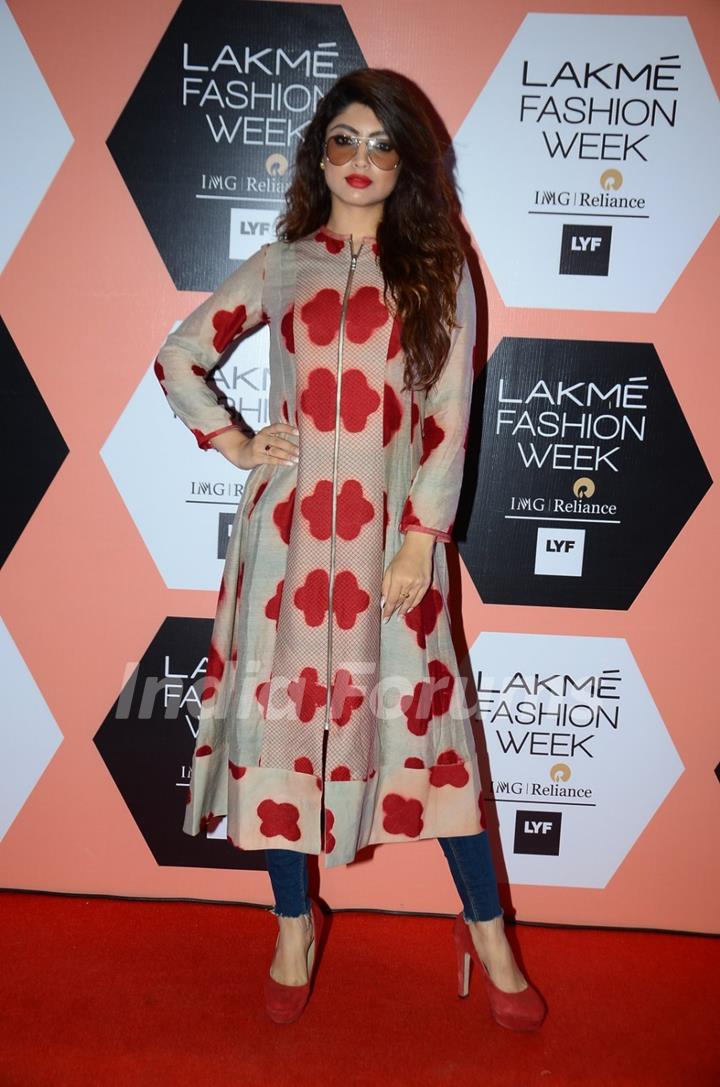 Akanksha Puri at Lakme Fashion Show 2016 - Day 5