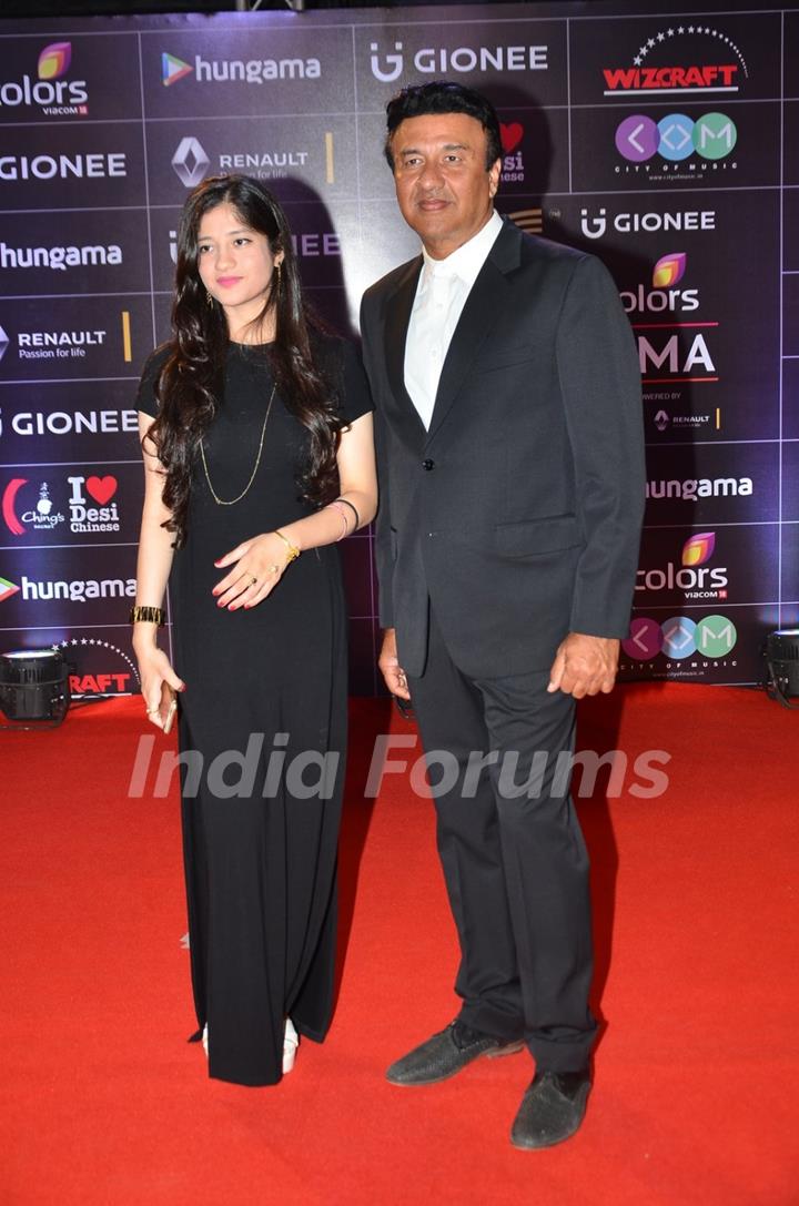 Anu Malik with Daughter at COLORS GiMA AWARDS 2016