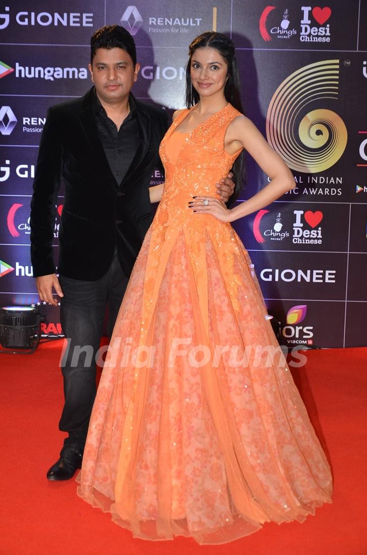 Bhushan Kumar and Divya Khosla Kumar at COLORS GiMA AWARDS 2016