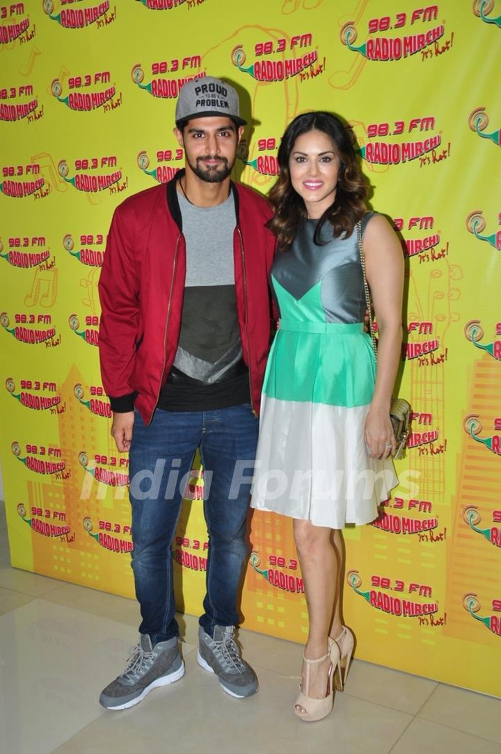 Sunny Leone and Tanuj Virwani for Promotions of 'One Night Stand' at Radio Mirchi