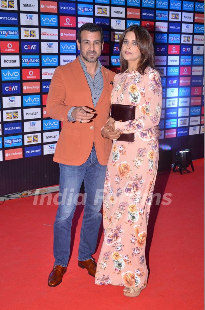 Ronit Roy and Neelam Singh at IPL Opening Ceremony