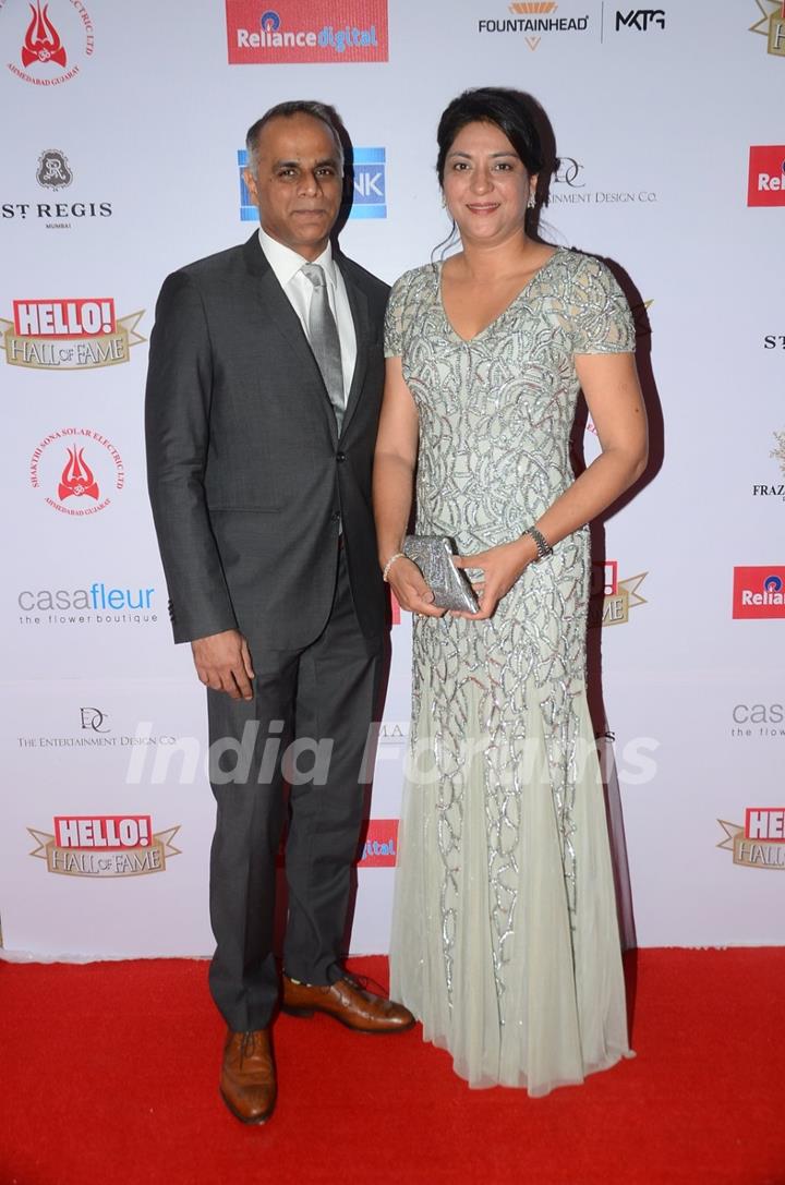 Priya Dutt along with her husband Owen Roncon at 'Hello! Hall of Fame' Awards