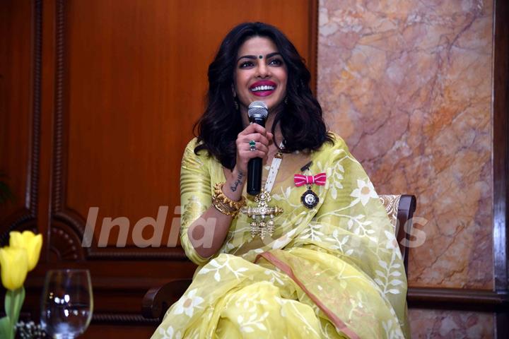 Priyanka Chopra's Press Meet for Receiving Padma Bhushan