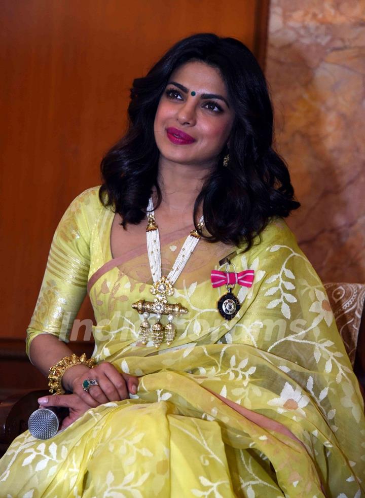 Priyanka Chopra's Press Meet for Receiving Padma Bhushan