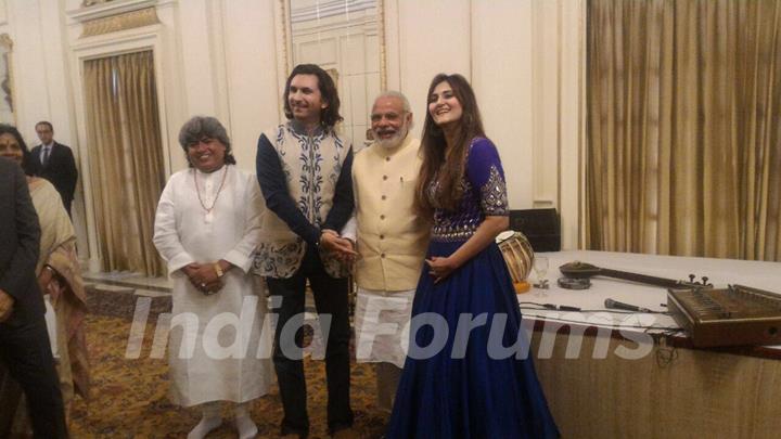 Rahul and Barkha Sharma performed for Narendra Modi