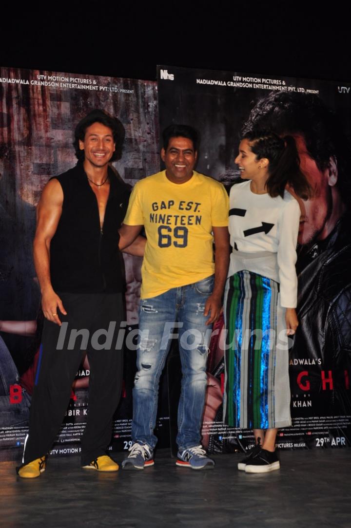 Sabbir Khan, Shraddha Kapoor and Tiger Shroff  at Promotional Event of 'Baaghi'