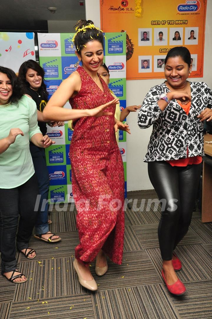 Rakul Preet Singh at Radio City  91.1 FM for Promotions