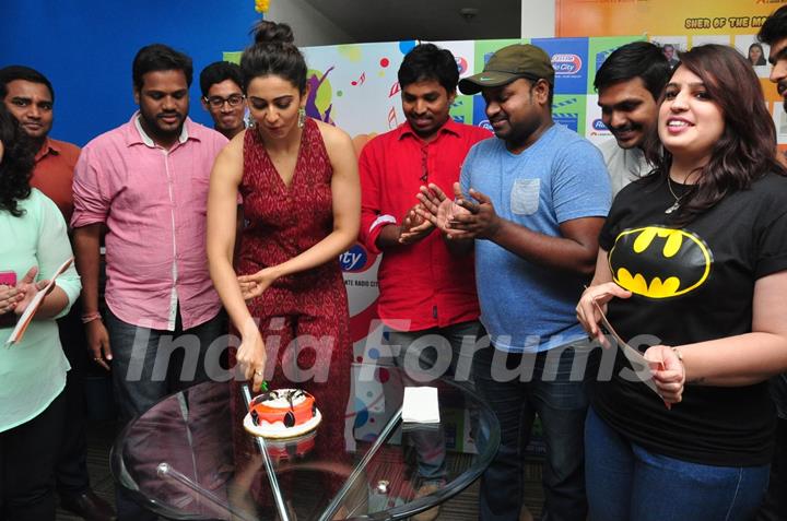 Rakul Preet Singh at Radio City  91.1 FM for Promotions