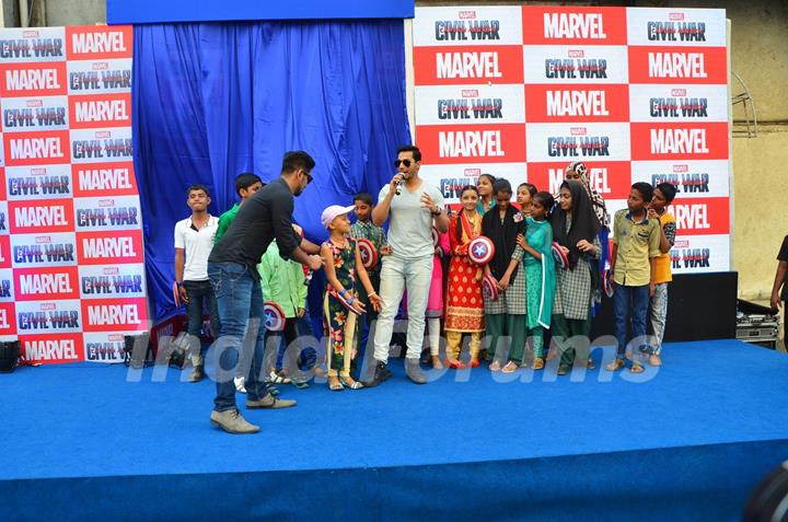 Varun Dhawan at Promotions of Marvel's Captain America