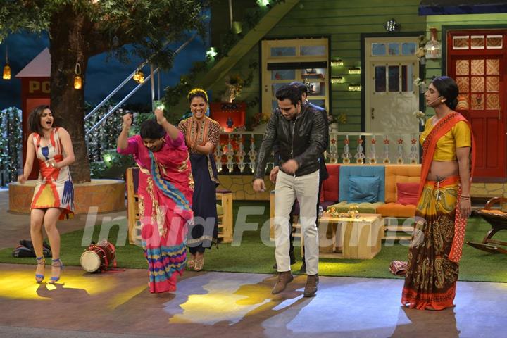 Cast of 'Azhar' Shakes a leg with Kiku Sharda during Promotions of film on 'The Kapil Sharma Show'