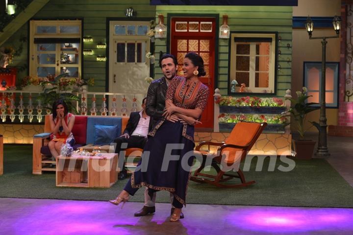 Dance Time! Emraan and Lara during Promotions of 'Azhar' on 'The Kapil Sharma Show'