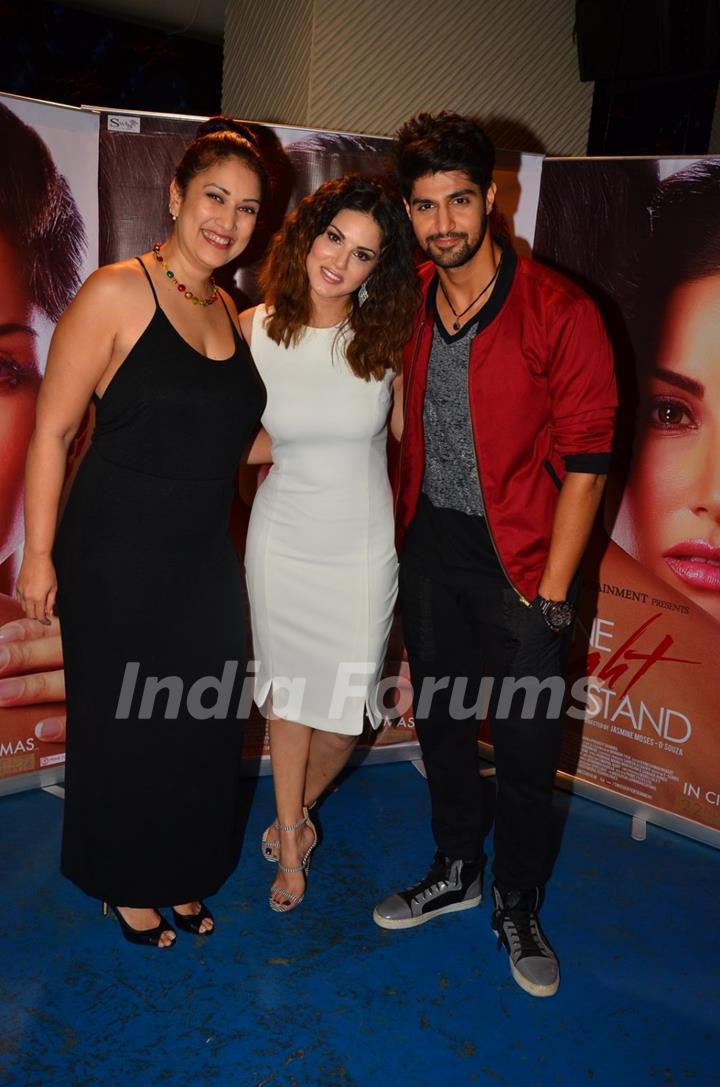 Sunny Leone and Tanuj Virwani at Promotions of the film 'One Night Stand'