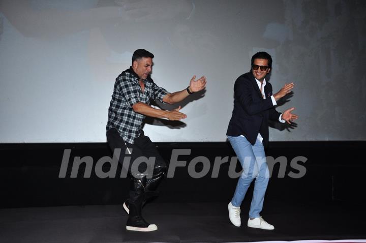 Akshay Kumar and Riteish Deshmukh at Trailer Launch of the film 'Housefull 3'