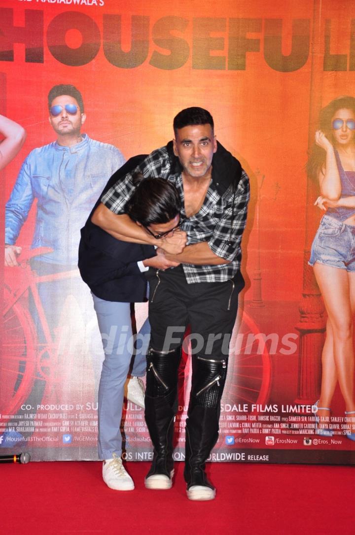 Akshay Kumar and Riteish Deshmukh at Trailer Launch of the film 'Housefull 3'