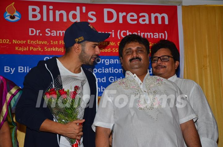 Varun Dhawan meets Blind Girls at an NGO