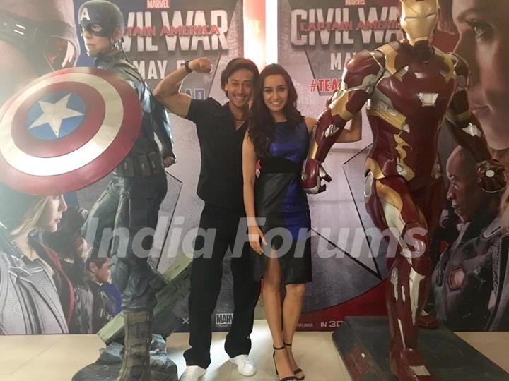 Tiger Shroff as Captain America and Shraddha Kapoor as Ironman for Captain America: Civil War