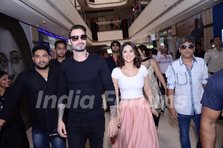 Sunny Leone and Tanu Virwani Promote 'One Night Stand' in Delhi