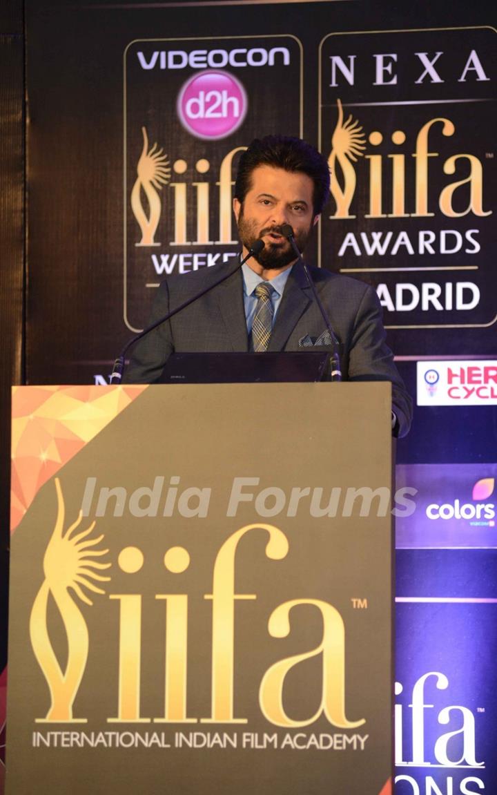 Anil Kapoor at the Press Meet of 'IIFA'