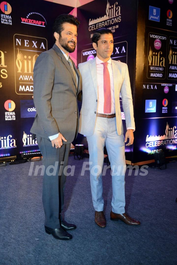 Anil Kapoor and Farhan Akhtar at the Press Meet of 'IIFA'