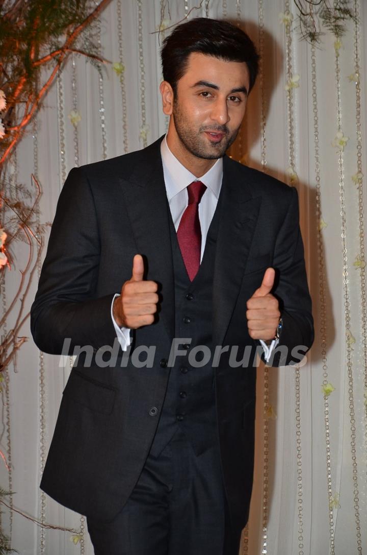 Ranbir Kapoor atRanbir Kapoor at Karan - Bipasha's Star Studded Wedding Reception