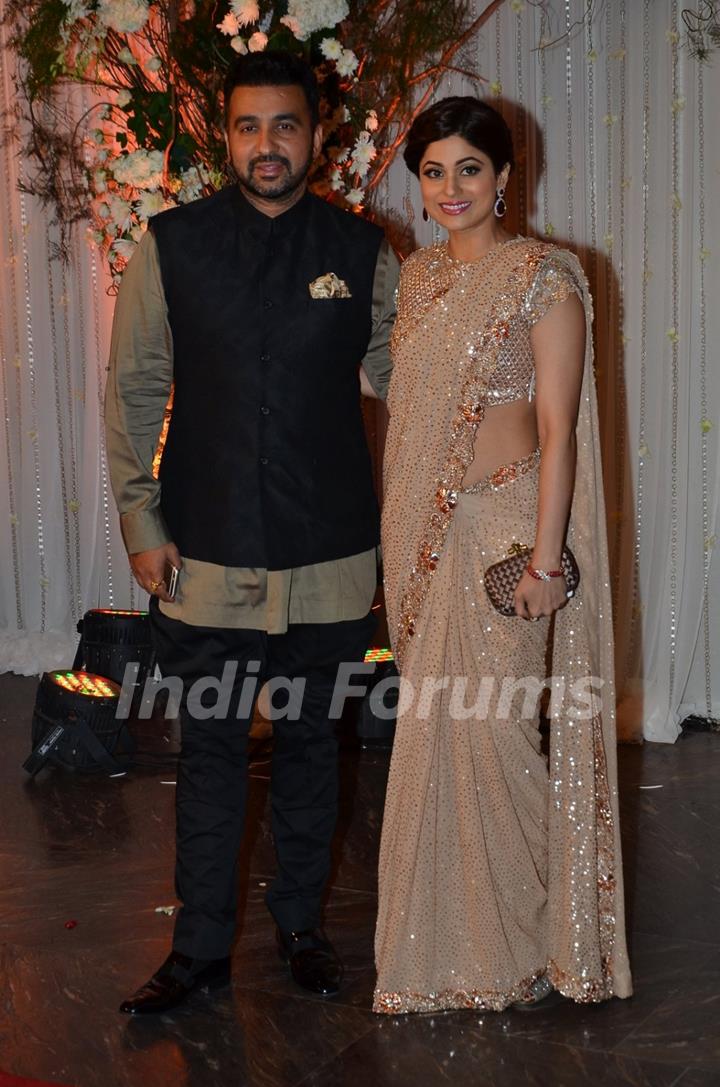 Raj Kundra and Shamita Shetty at Karan - Bipasha's Star Studded Wedding Reception