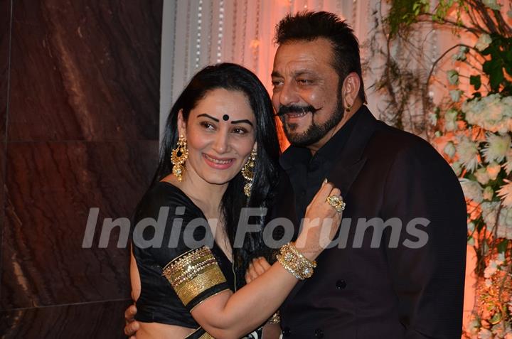 Sanjay Dutt and Manyata Dutt at Karan - Bipasha's Star Studded Wedding Reception