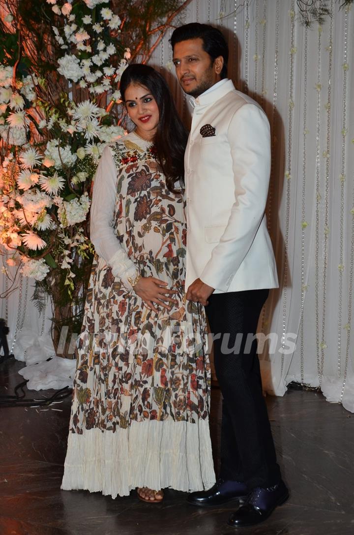 Riteish Deshmukh and Genelia Dsouza at Karan - Bipasha's Star Studded Wedding Reception