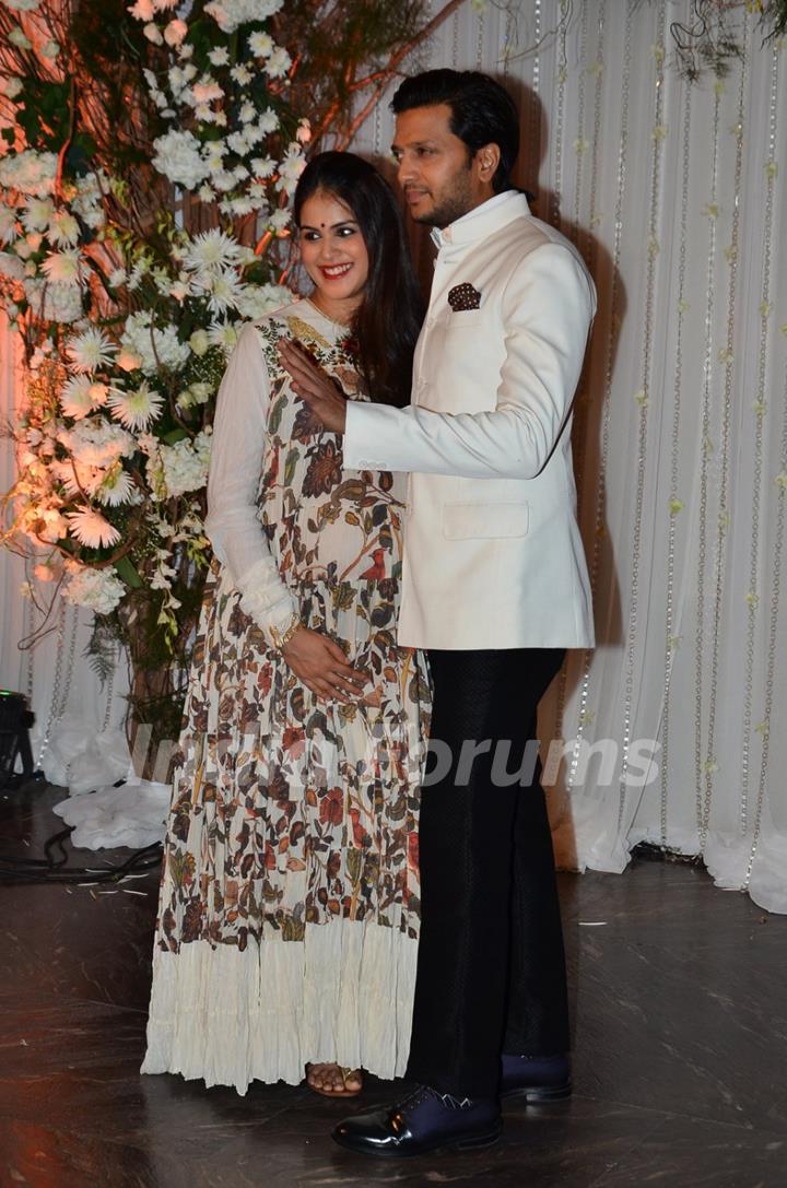 Riteish Deshmukh and Genelia Dsouza at Karan - Bipasha's Star Studded Wedding Reception