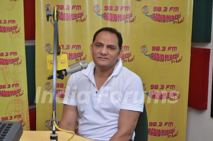 Mohammad Azharuddin at Radio Mirchi's Studio