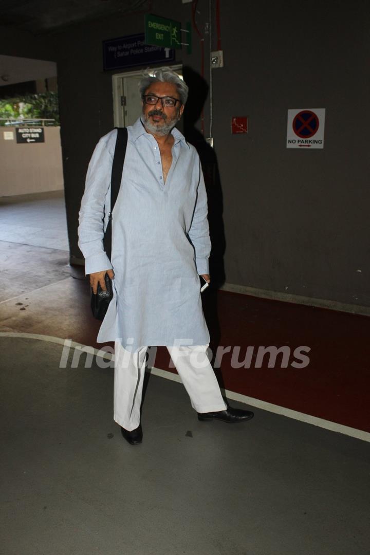 Sanjay Leela Bhansali Snapped at Airport