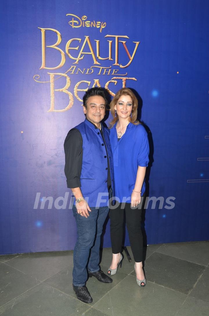 Adnan Sami with Wife at Special Screening of Disney's 'Beauty and the Beast'