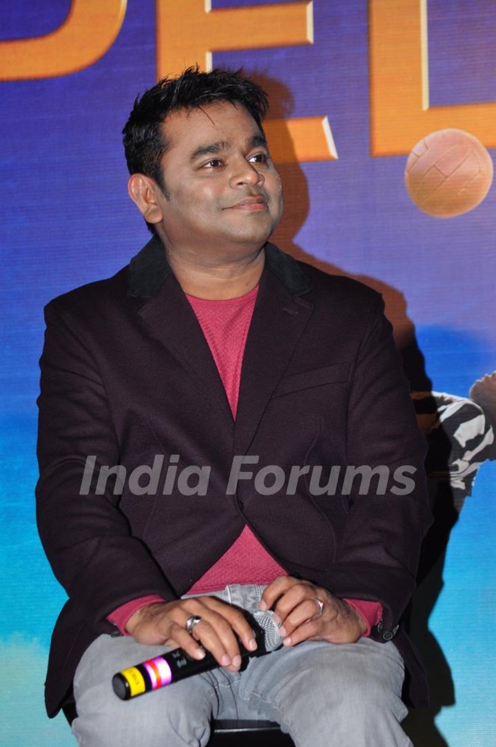 A.R. Rahman and  Manasi Scott at 'Pele' Film Launch