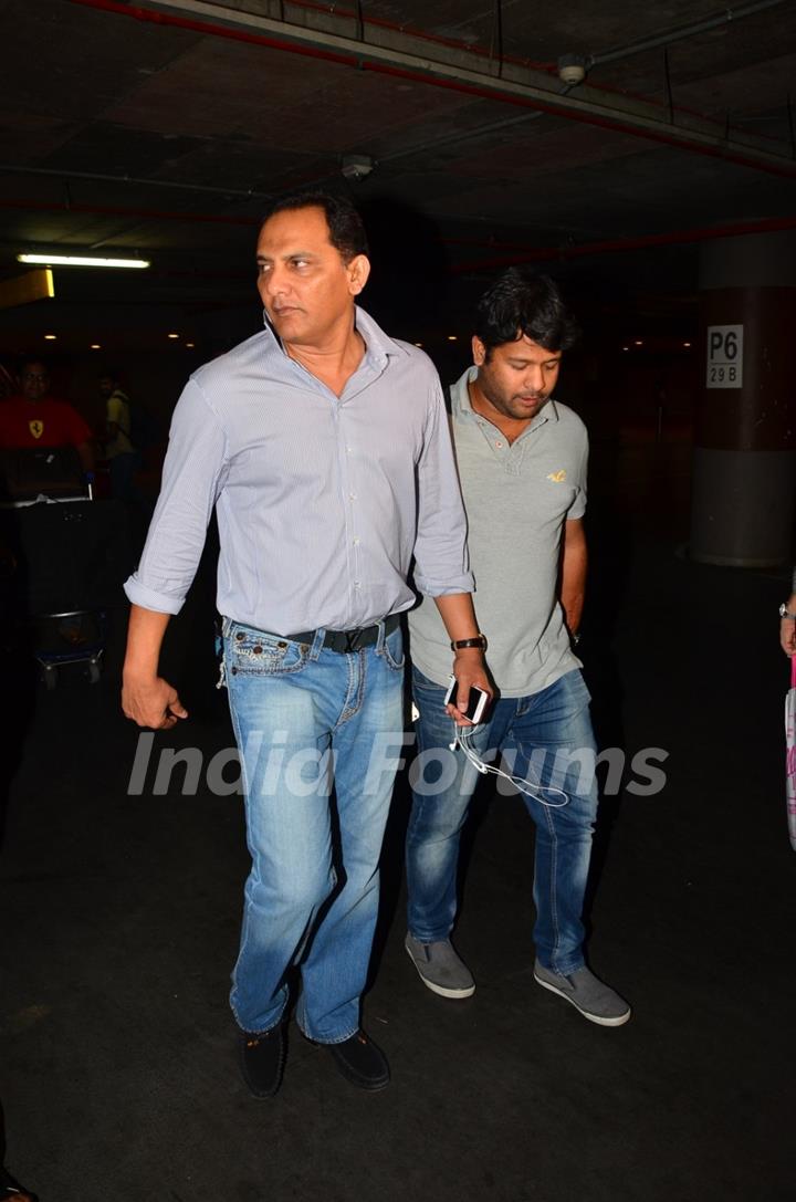 Mohammad Azharuddin Snapped at Airport