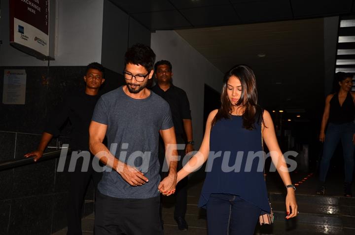 Shahid Kapoor and Mira Rajput Snapped Post Dinner Party
