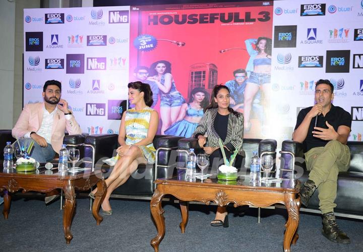 Abhishek Bachchan, Jacqueline Fernandes, Lisa Haydon and Akshay Kumar Promote 'Housefull 3' in Delhi