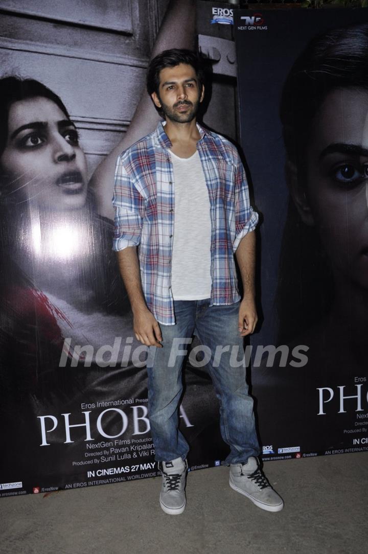 Kartik Aaryan at Special Screening of 'Phobia'