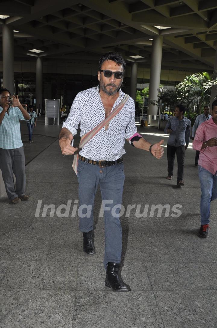 Jackie Shroff Snapped at Airport