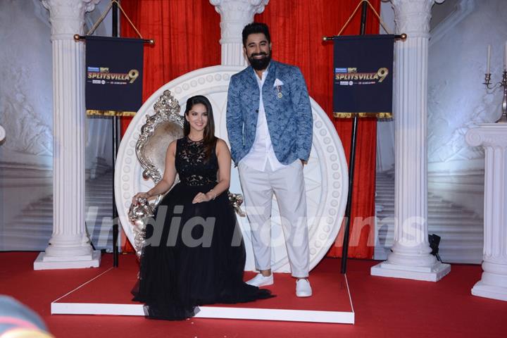 Sunny Leone and Rannvijay Singh at Launch of MTV 'Splits Villa Season 9'